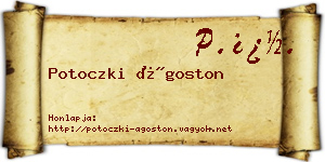 Potoczki Ágoston névjegykártya